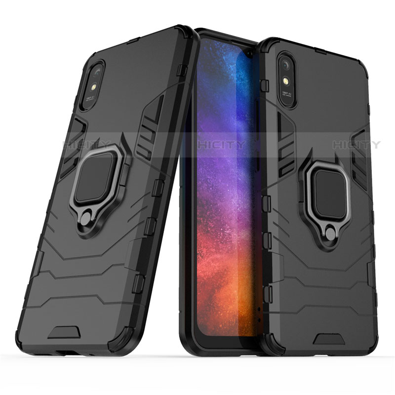 Xiaomi Redmi 9A用ハイブリットバンパーケース プラスチック アンド指輪 マグネット式 R01 Xiaomi 