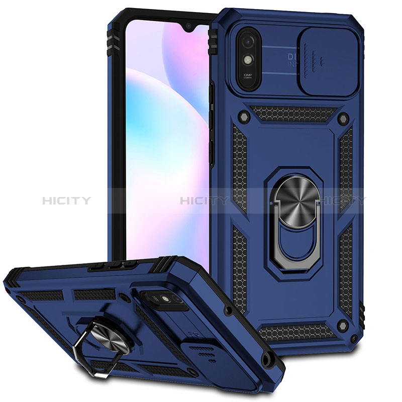 Xiaomi Redmi 9A用ハイブリットバンパーケース プラスチック アンド指輪 マグネット式 QW3 Xiaomi 