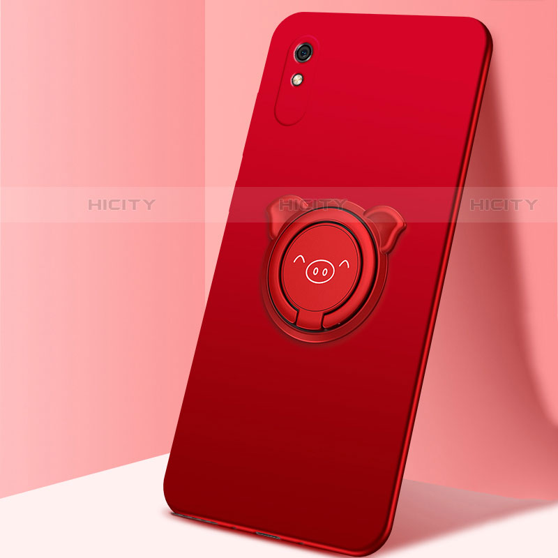 Xiaomi Redmi 9A用極薄ソフトケース シリコンケース 耐衝撃 全面保護 アンド指輪 マグネット式 バンパー T02 Xiaomi 