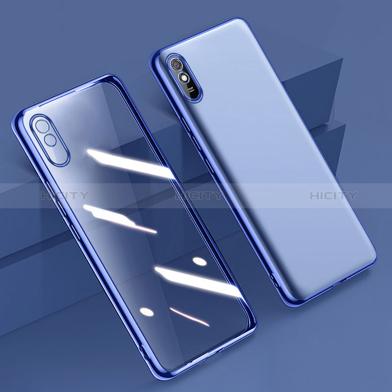 Xiaomi Redmi 9AT用極薄ソフトケース シリコンケース 耐衝撃 全面保護 クリア透明 H01 Xiaomi ネイビー