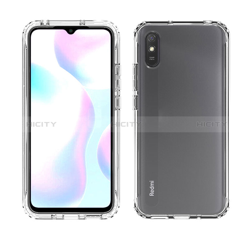 Xiaomi Redmi 9AT用前面と背面 360度 フルカバー 極薄ソフトケース シリコンケース 耐衝撃 全面保護 バンパー 勾配色 透明 Xiaomi 