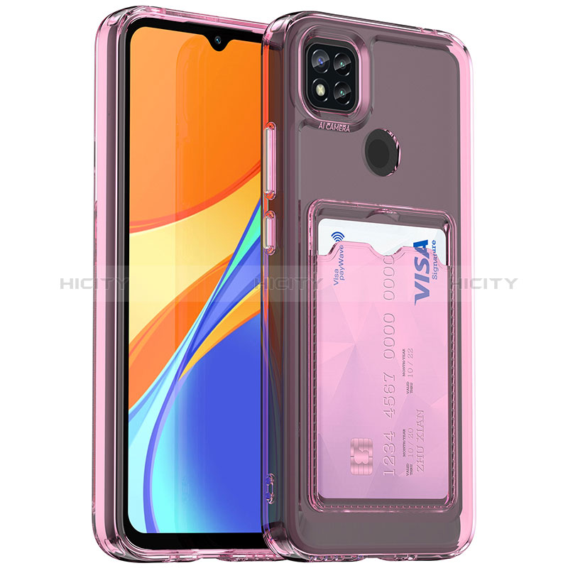 Xiaomi Redmi 9C用極薄ソフトケース シリコンケース 耐衝撃 全面保護 クリア透明 HD1 Xiaomi ピンク