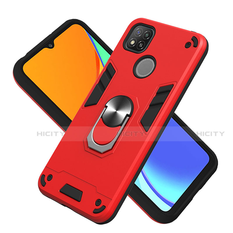 Xiaomi Redmi 9C NFC用ハイブリットバンパーケース プラスチック アンド指輪 マグネット式 S01 Xiaomi 