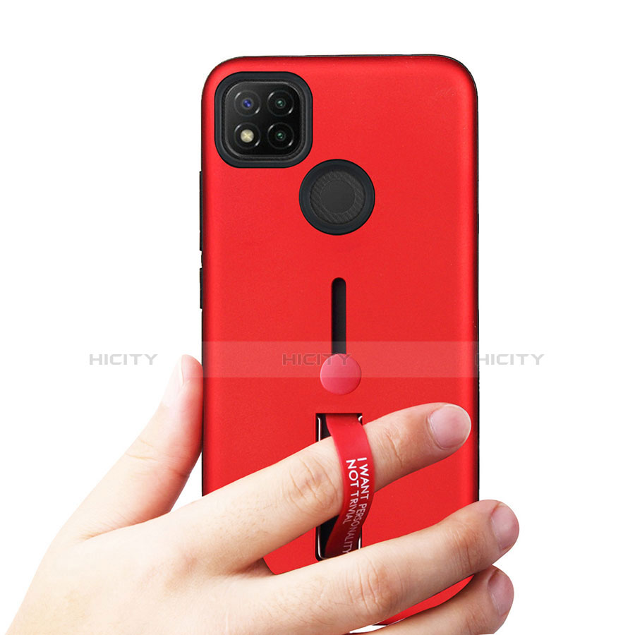 Xiaomi Redmi 9C NFC用ハイブリットバンパーケース スタンド プラスチック 兼シリコーン カバー A03 Xiaomi 