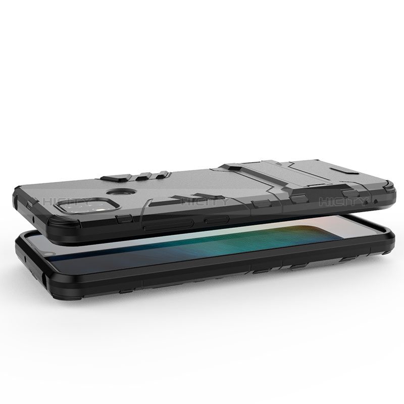 Xiaomi Redmi 9C NFC用ハイブリットバンパーケース スタンド プラスチック 兼シリコーン カバー KC1 Xiaomi 