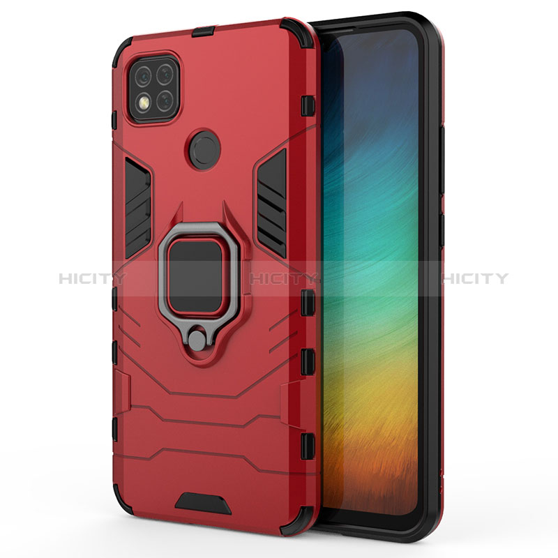 Xiaomi Redmi 9C NFC用ハイブリットバンパーケース プラスチック アンド指輪 マグネット式 KC2 Xiaomi 