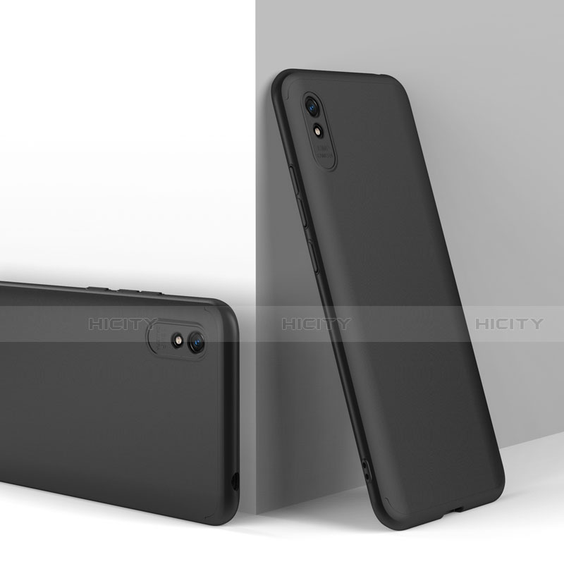 Xiaomi Redmi 9i用ハードケース プラスチック 質感もマット 前面と背面 360度 フルカバー P01 Xiaomi ブラック