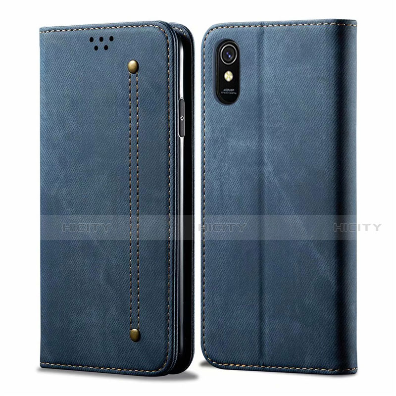 Xiaomi Redmi 9i用手帳型 布 スタンド H01 Xiaomi ネイビー