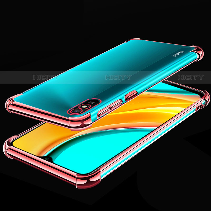 Xiaomi Redmi 9i用極薄ソフトケース シリコンケース 耐衝撃 全面保護 クリア透明 S02 Xiaomi ローズゴールド