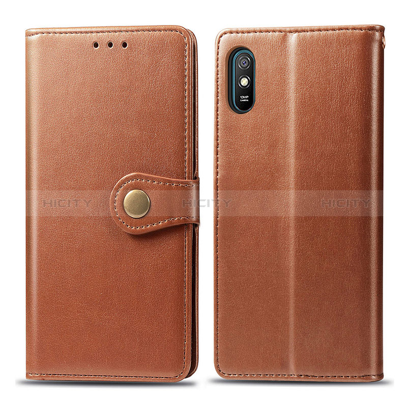 Xiaomi Redmi 9i用手帳型 レザーケース スタンド カバー S05D Xiaomi ブラウン