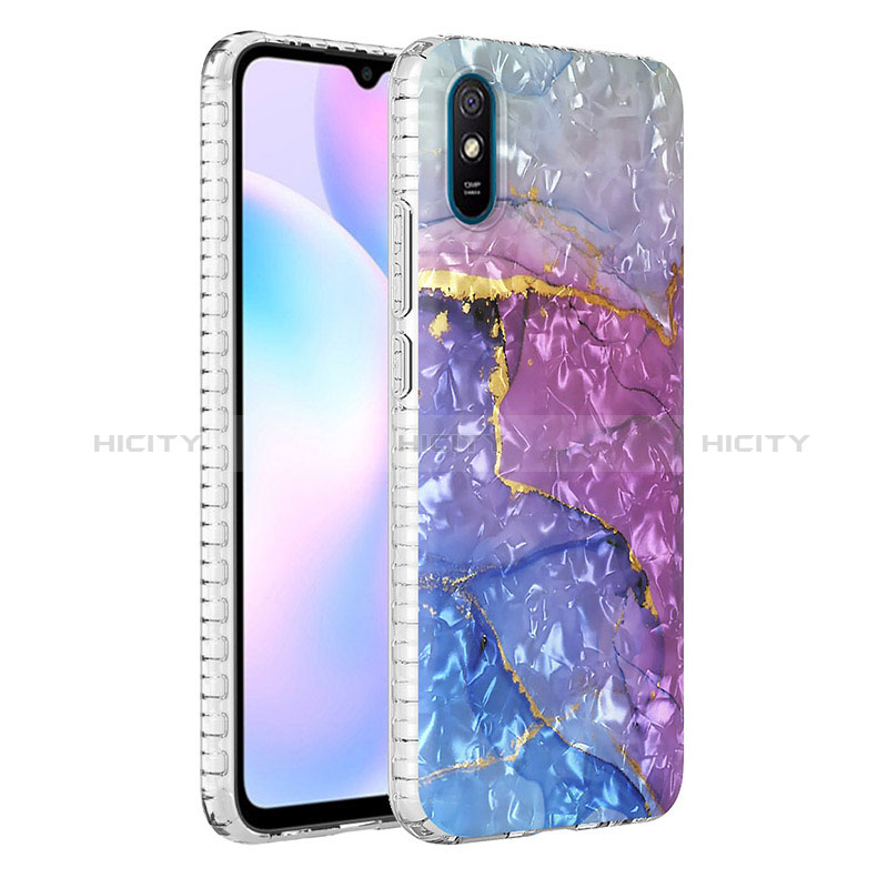 Xiaomi Redmi 9i用シリコンケース ソフトタッチラバー バタフライ パターン カバー Y04B Xiaomi パープル