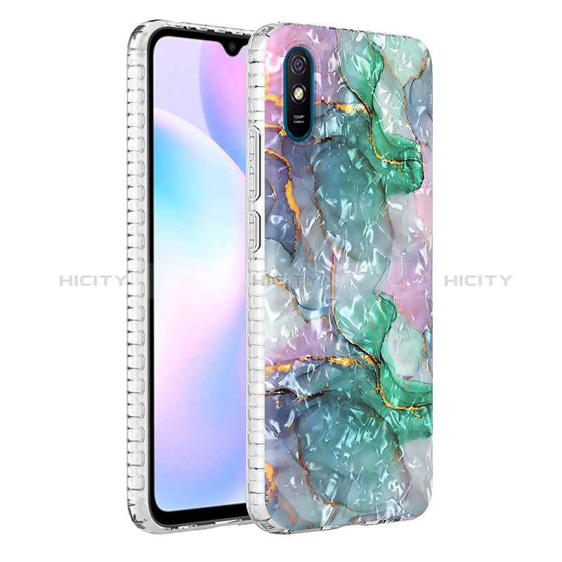 Xiaomi Redmi 9i用シリコンケース ソフトタッチラバー バタフライ パターン カバー Y04B Xiaomi モスグリー