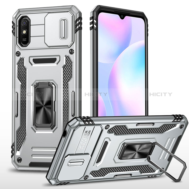 Xiaomi Redmi 9i用ハイブリットバンパーケース プラスチック アンド指輪 マグネット式 MQ4 Xiaomi 