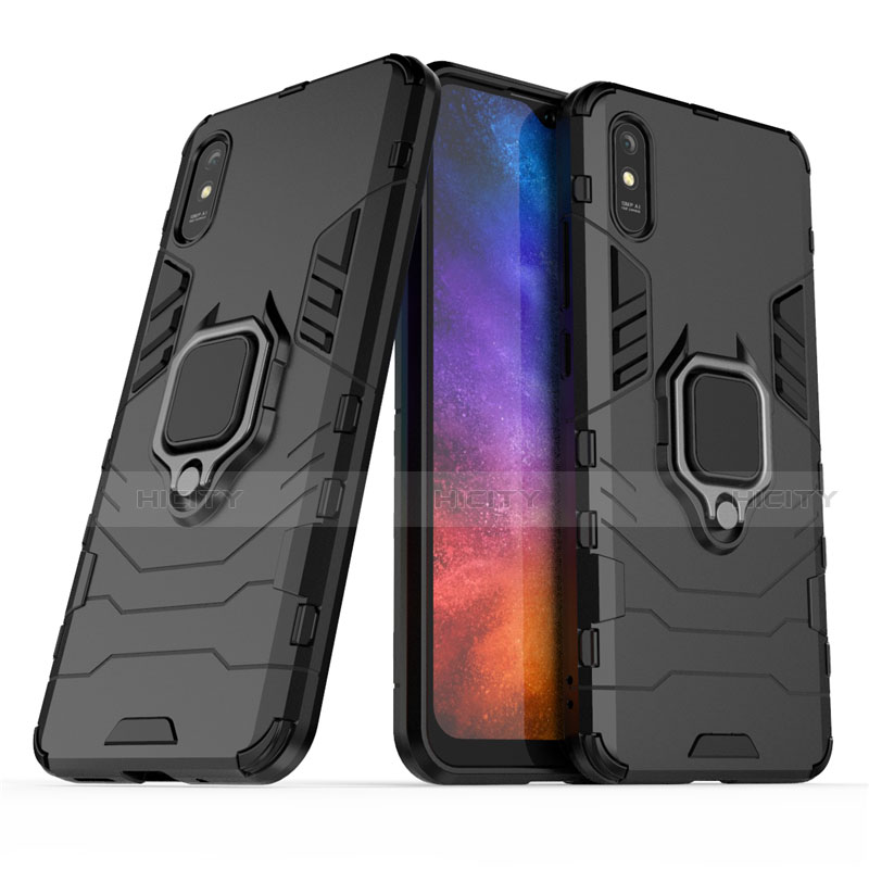 Xiaomi Redmi 9i用ハイブリットバンパーケース プラスチック アンド指輪 マグネット式 R01 Xiaomi 