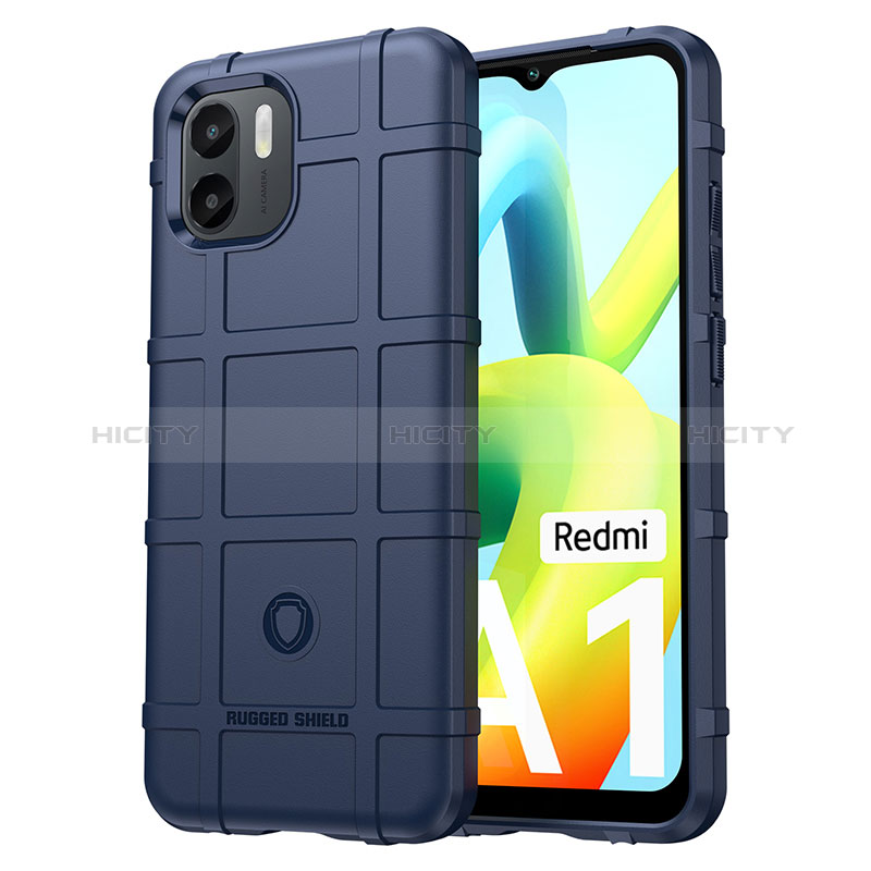 Xiaomi Redmi A1用360度 フルカバー極薄ソフトケース シリコンケース 耐衝撃 全面保護 バンパー J01S Xiaomi ネイビー