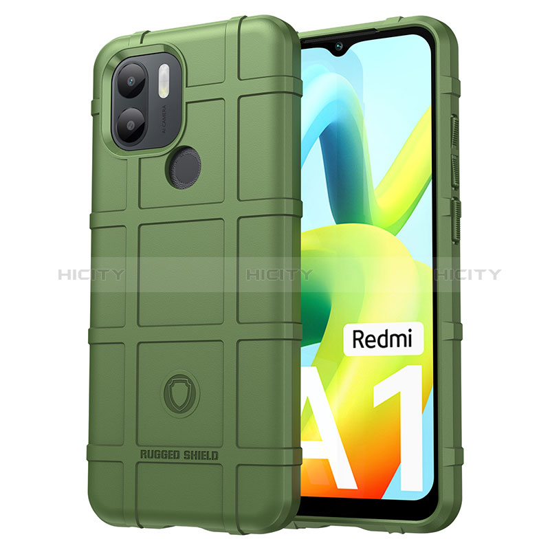 Xiaomi Redmi A1 Plus用360度 フルカバー極薄ソフトケース シリコンケース 耐衝撃 全面保護 バンパー J01S Xiaomi グリーン