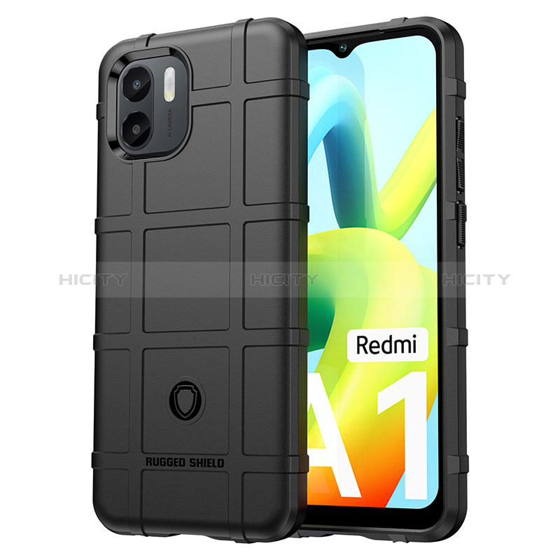 Xiaomi Redmi A2用360度 フルカバー極薄ソフトケース シリコンケース 耐衝撃 全面保護 バンパー J01S Xiaomi ブラック