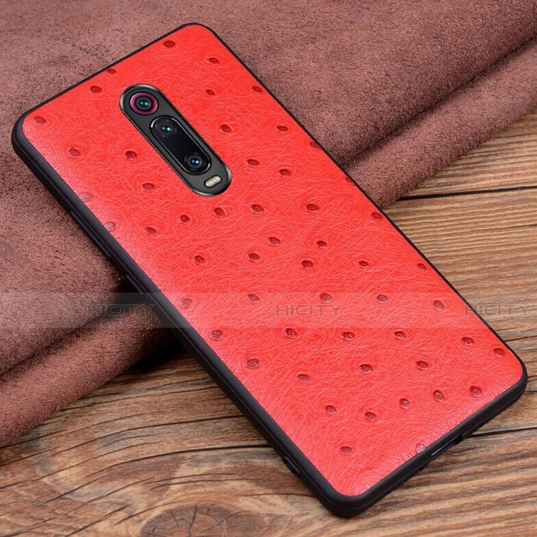 Xiaomi Redmi K20用ケース 高級感 手触り良いレザー柄 R02 Xiaomi レッド