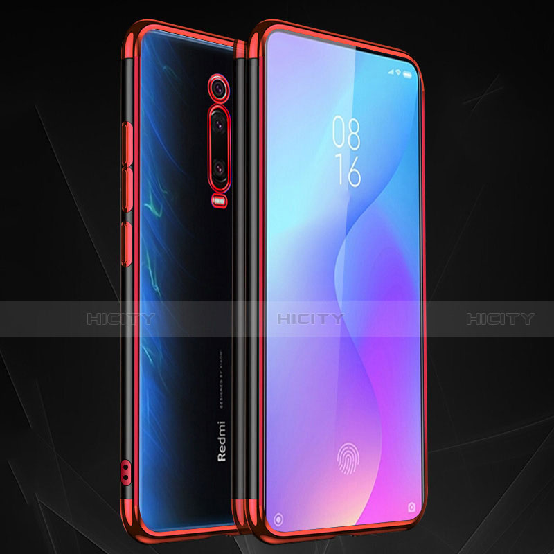 Xiaomi Redmi K20用極薄ソフトケース シリコンケース 耐衝撃 全面保護 クリア透明 S01 Xiaomi レッド