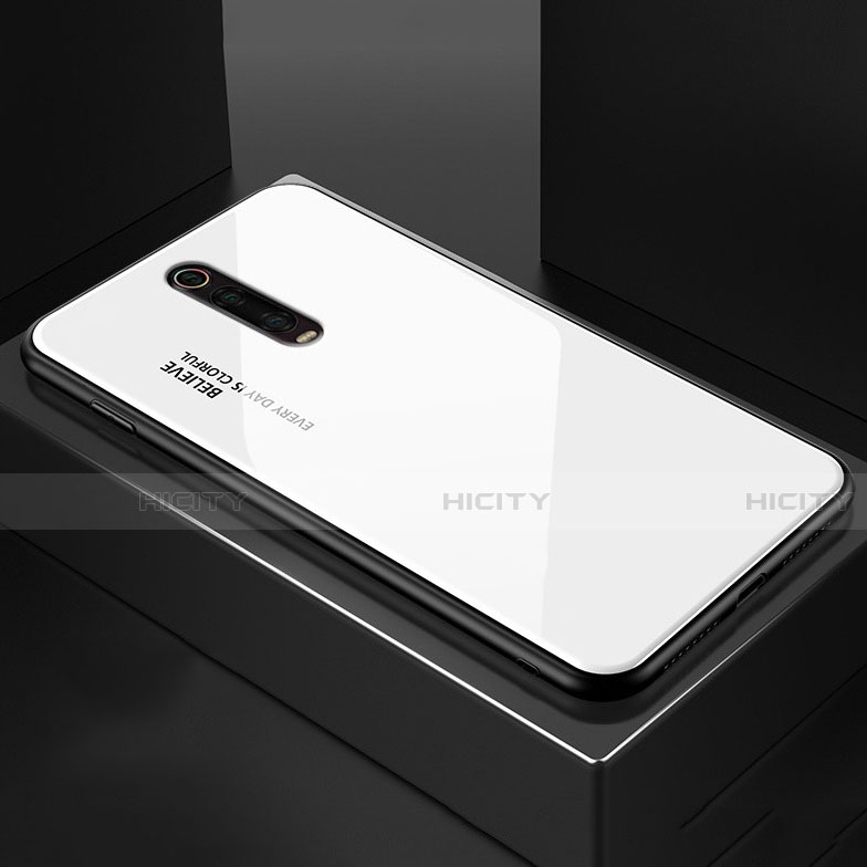 Xiaomi Redmi K20用ハイブリットバンパーケース プラスチック 鏡面 カバー Xiaomi ホワイト