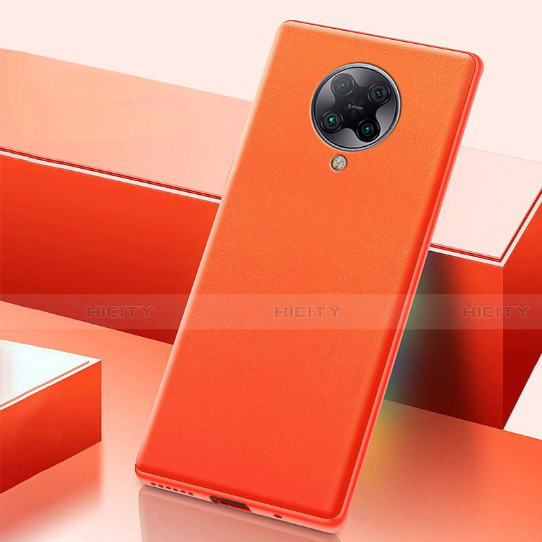 Xiaomi Redmi K30 Pro Zoom用ケース 高級感 手触り良いレザー柄 S01 Xiaomi オレンジ