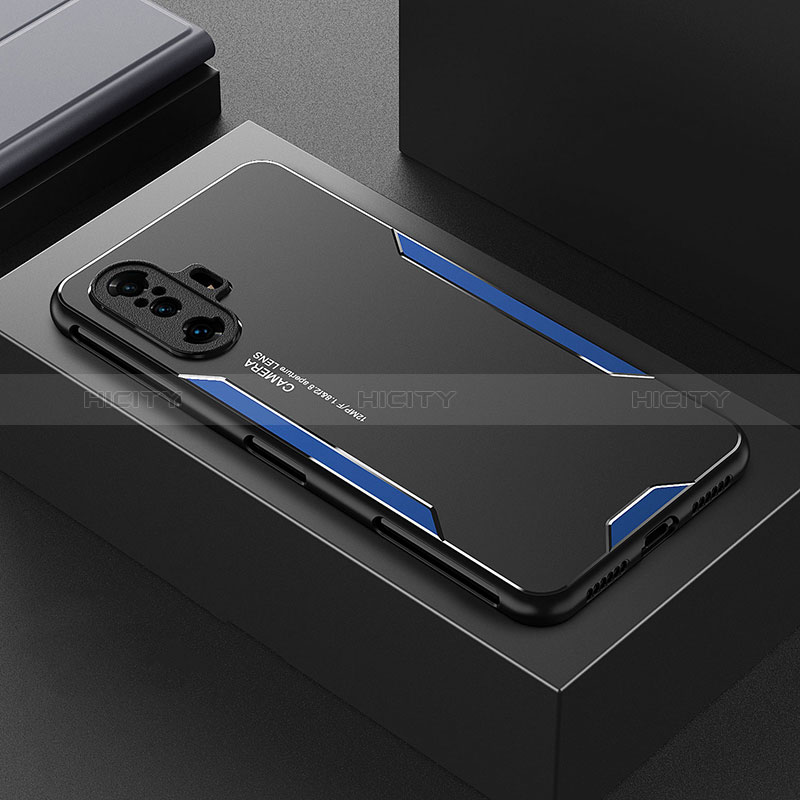 Xiaomi Redmi K40 Gaming 5G用ケース 高級感 手触り良い アルミメタル 製の金属製 兼シリコン カバー Xiaomi ネイビー