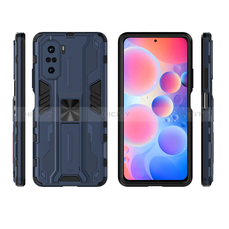 Xiaomi Redmi K40 Pro+ Plus 5G用ハイブリットバンパーケース スタンド プラスチック 兼シリコーン カバー マグネット式 KC2 Xiaomi 