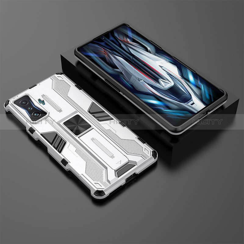 Xiaomi Redmi K50 Gaming AMG F1 5G用ハイブリットバンパーケース スタンド プラスチック 兼シリコーン カバー マグネット式 KC2 Xiaomi 