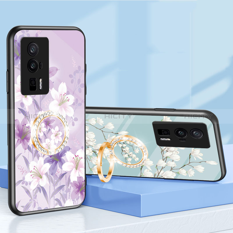 Xiaomi Redmi K60 5G用ハイブリットバンパーケース プラスチック 鏡面 花 カバー S01 Xiaomi 