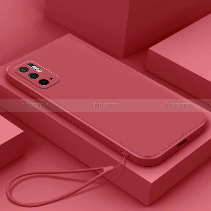 Xiaomi Redmi Note 10 5G用360度 フルカバー極薄ソフトケース シリコンケース 耐衝撃 全面保護 バンパー YK6 Xiaomi レッド