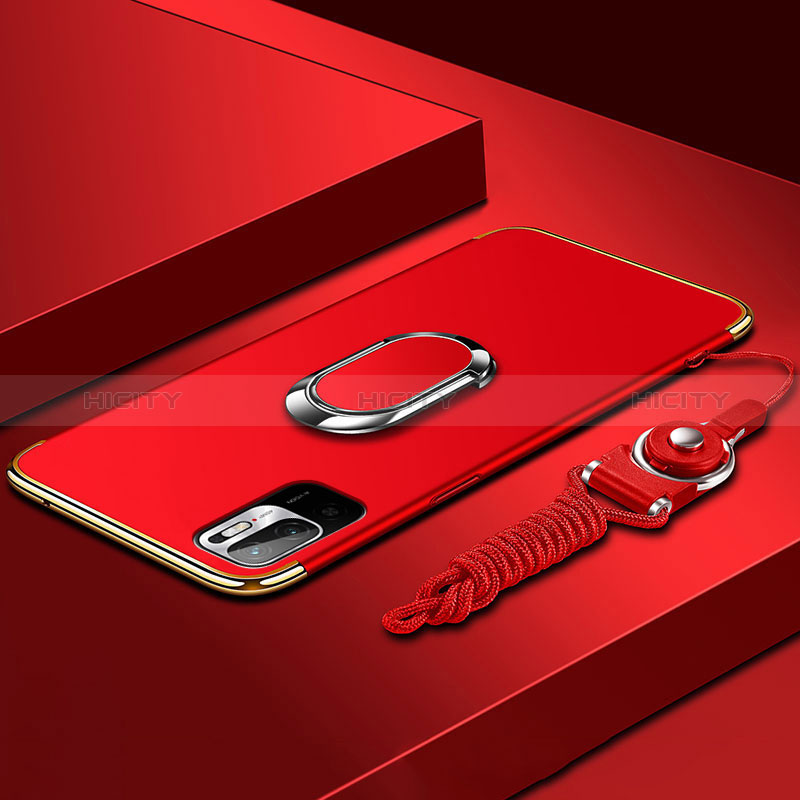 Xiaomi Redmi Note 10 5G用ケース 高級感 手触り良い メタル兼プラスチック バンパー アンド指輪 Xiaomi 
