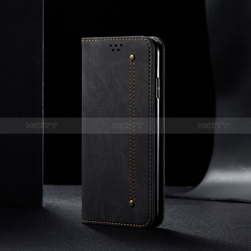 Xiaomi Redmi Note 11 4G (2021)用手帳型 布 スタンド B01S Xiaomi ブラック