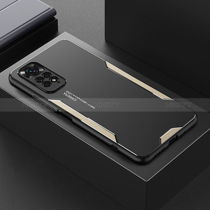 Xiaomi Redmi Note 11 4G (2022)用ケース 高級感 手触り良い アルミメタル 製の金属製 兼シリコン カバー Xiaomi 