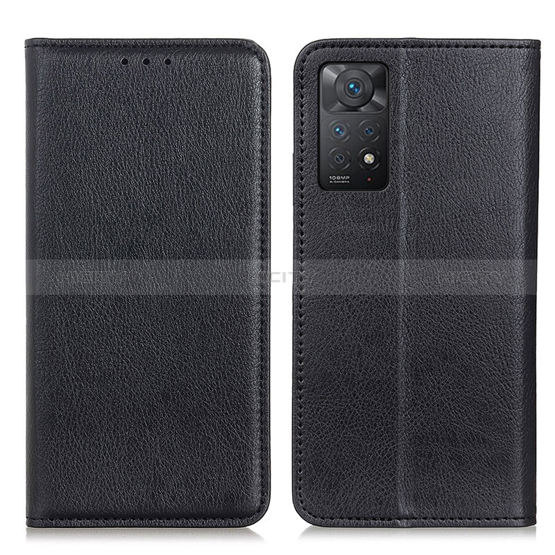 Xiaomi Redmi Note 11 Pro 4G用手帳型 レザーケース スタンド カバー N01P Xiaomi ブラック