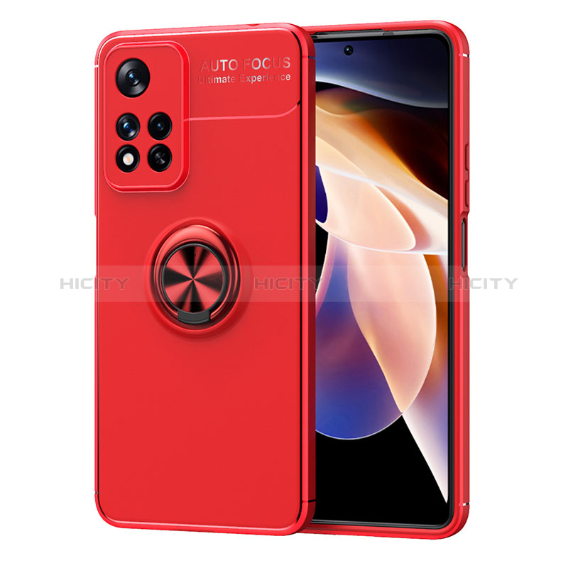 Xiaomi Redmi Note 11 Pro+ Plus 5G用極薄ソフトケース シリコンケース 耐衝撃 全面保護 アンド指輪 マグネット式 バンパー SD1 Xiaomi 