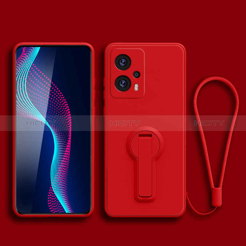 Xiaomi Redmi Note 11T Pro 5G用極薄ソフトケース シリコンケース 耐衝撃 全面保護 スタンド バンパー Xiaomi レッド