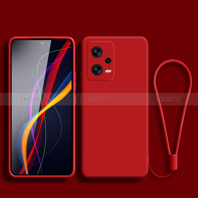 Xiaomi Redmi Note 12 5G用360度 フルカバー極薄ソフトケース シリコンケース 耐衝撃 全面保護 バンパー YK4 Xiaomi レッド