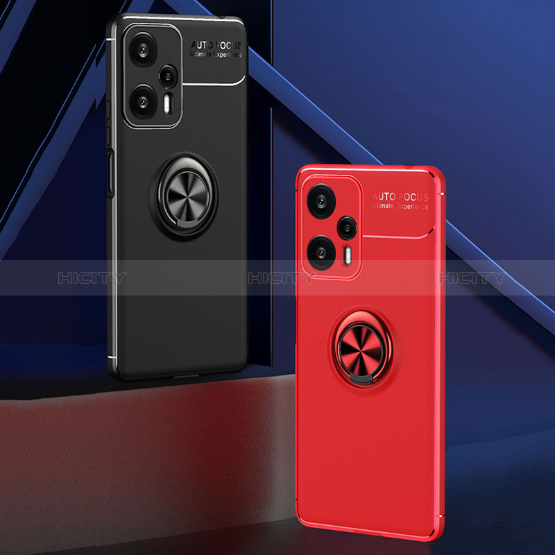 Xiaomi Redmi Note 12 Turbo 5G用極薄ソフトケース シリコンケース 耐衝撃 全面保護 アンド指輪 マグネット式 バンパー SD2 Xiaomi 