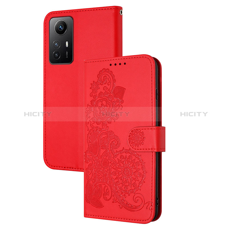 Xiaomi Redmi Note 12S用手帳型 レザーケース スタンド 花 カバー Y01X Xiaomi レッド