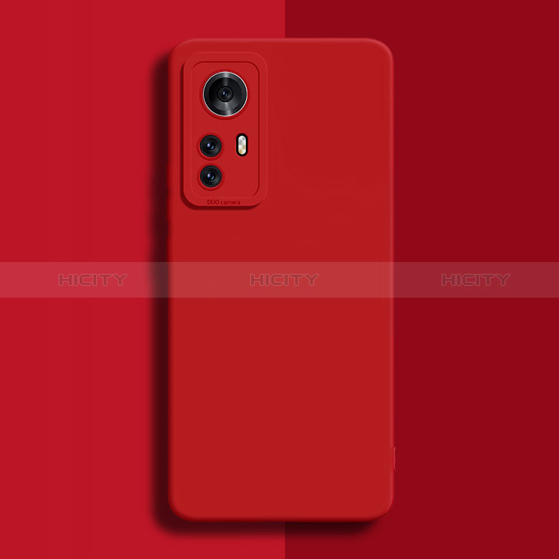 Xiaomi Redmi Note 12S用360度 フルカバー極薄ソフトケース シリコンケース 耐衝撃 全面保護 バンパー Xiaomi レッド