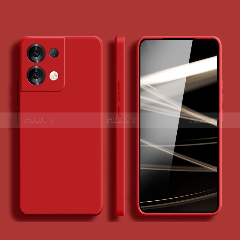 Xiaomi Redmi Note 13 5G用360度 フルカバー極薄ソフトケース シリコンケース 耐衝撃 全面保護 バンパー Xiaomi レッド