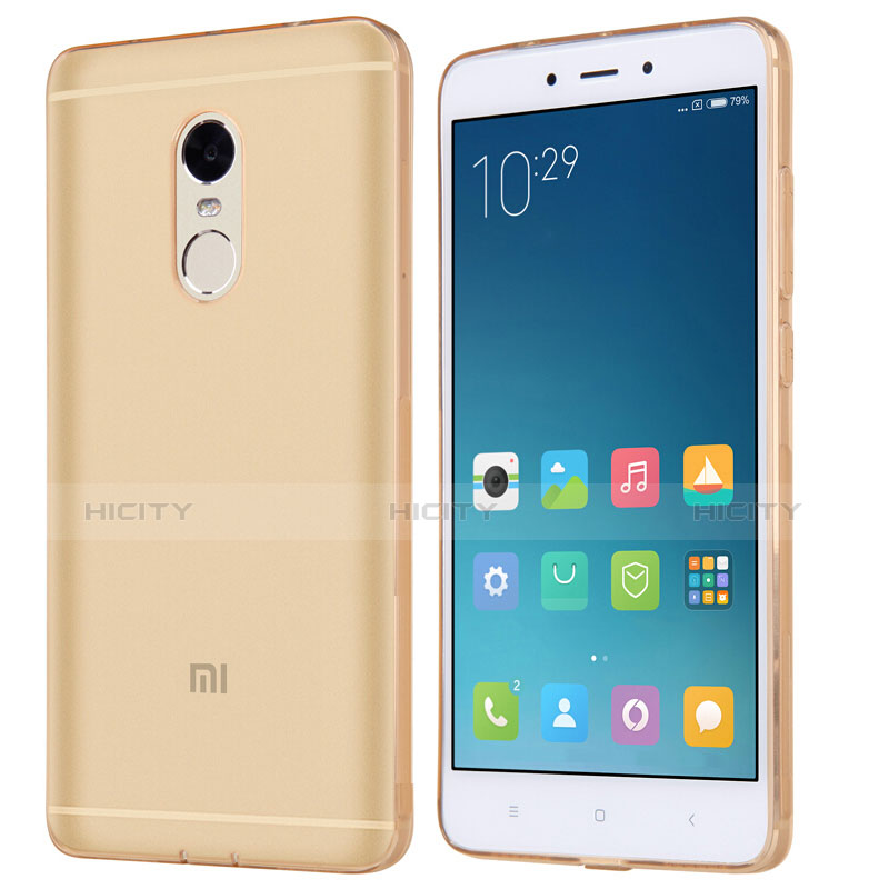 Xiaomi Redmi Note 4 Standard Edition用極薄ソフトケース シリコンケース 耐衝撃 全面保護 クリア透明 T09 Xiaomi ゴールド