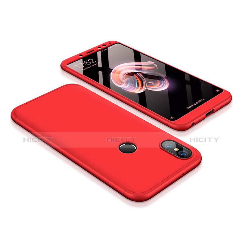 Xiaomi Redmi Note 5 AI Dual Camera用ハードケース プラスチック 質感もマット 前面と背面 360度 フルカバー Xiaomi レッド