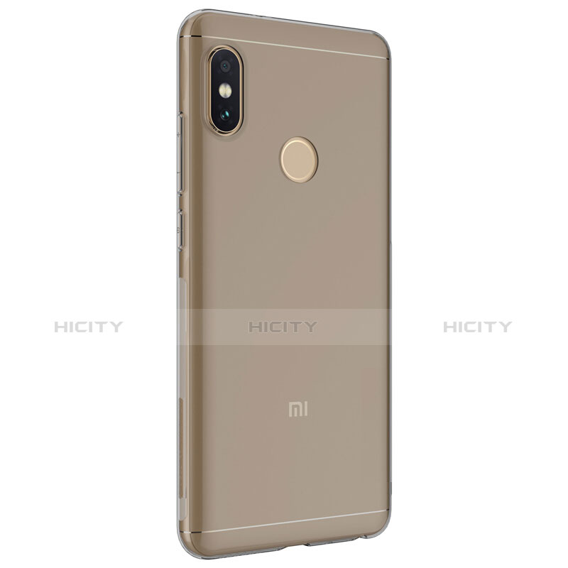 Xiaomi Redmi Note 5 AI Dual Camera用極薄ソフトケース シリコンケース 耐衝撃 全面保護 クリア透明 カバー Xiaomi グレー