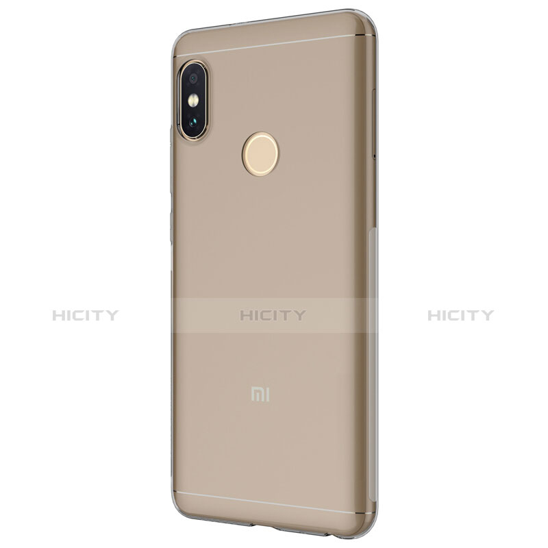 Xiaomi Redmi Note 5 AI Dual Camera用極薄ソフトケース シリコンケース 耐衝撃 全面保護 クリア透明 カバー Xiaomi グレー