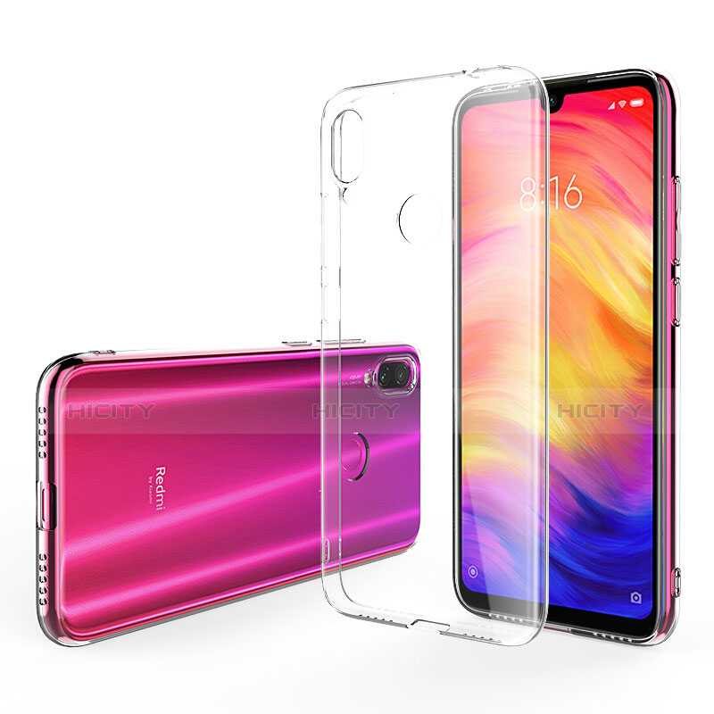 Xiaomi Redmi Note 7用極薄ソフトケース シリコンケース 耐衝撃 全面保護 クリア透明 T08 Xiaomi クリア