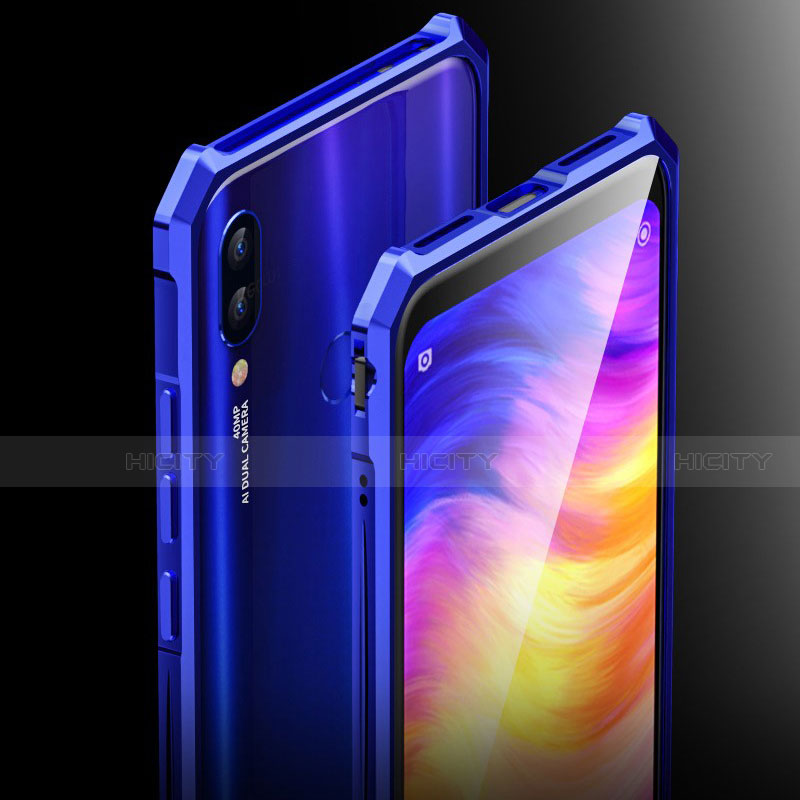 Xiaomi Redmi Note 7用ケース 高級感 手触り良い アルミメタル 製の金属製 360度 フルカバーバンパー 鏡面 カバー M03 Xiaomi 