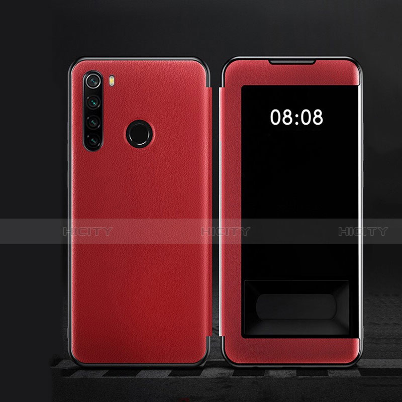 Xiaomi Redmi Note 8 (2021)用手帳型 レザーケース スタンド カバー T09 Xiaomi レッド