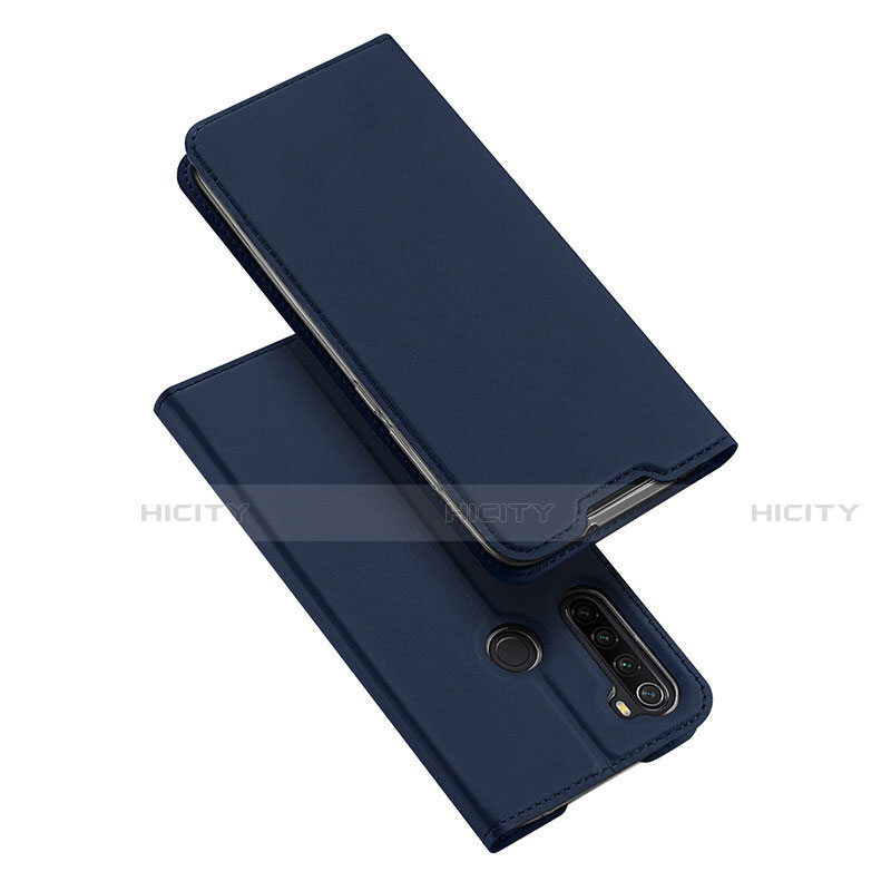 Xiaomi Redmi Note 8 (2021)用手帳型 レザーケース スタンド カバー T12 Xiaomi ネイビー