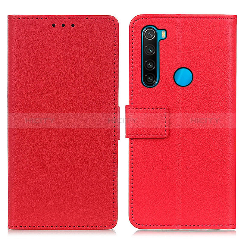 Xiaomi Redmi Note 8 (2021)用手帳型 レザーケース スタンド カバー M08L Xiaomi レッド